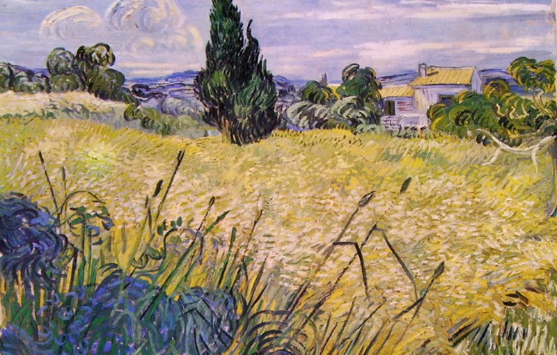Vincent van Gogh: Campo verde di grano, Praga Narodnì Galerie.